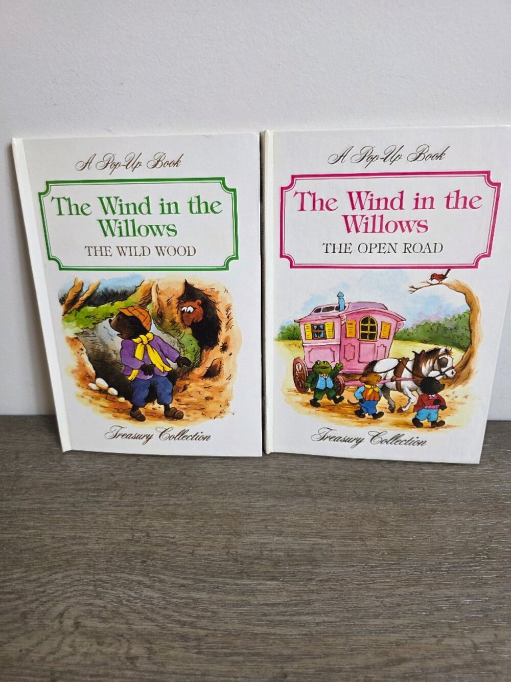 Set of Two (2) The Wind in the Willows Pop-Up Books Vintage